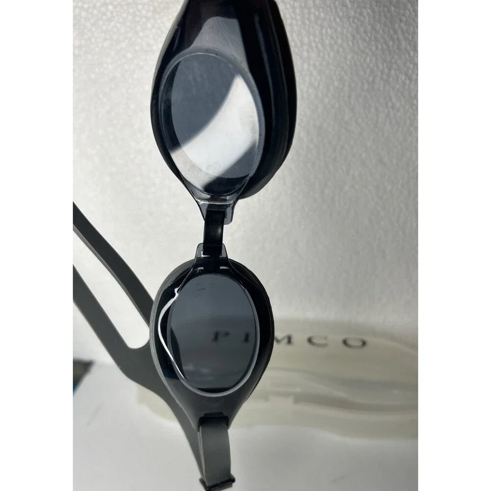 Pimco Adult Smokey Gray PRO Swim Goggles with Case